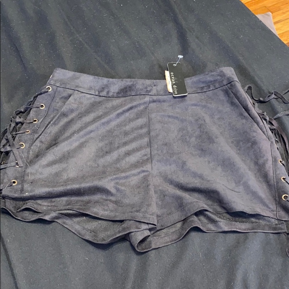 Suede shorts NWT